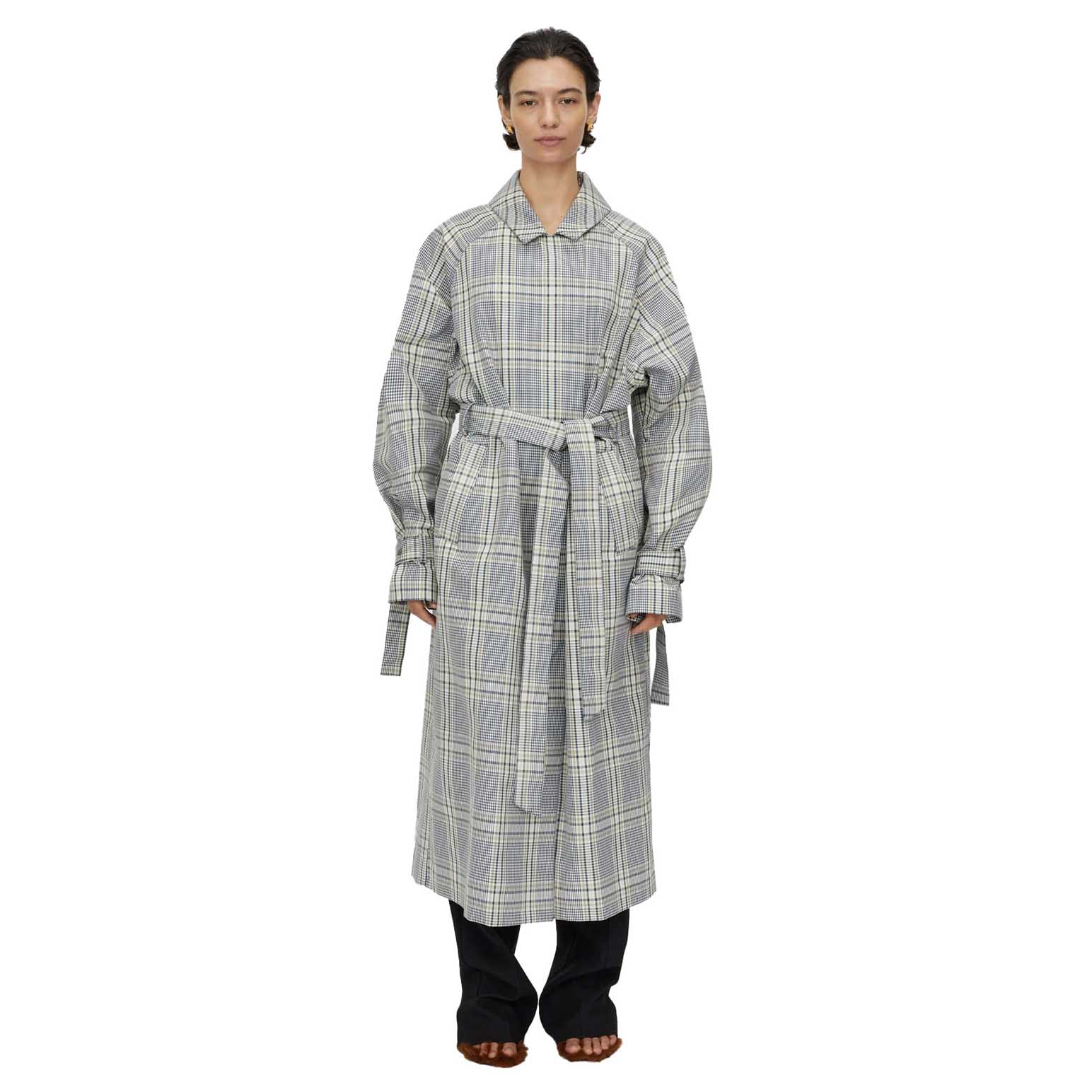 Camilla and Marc Delta Plaid Trench